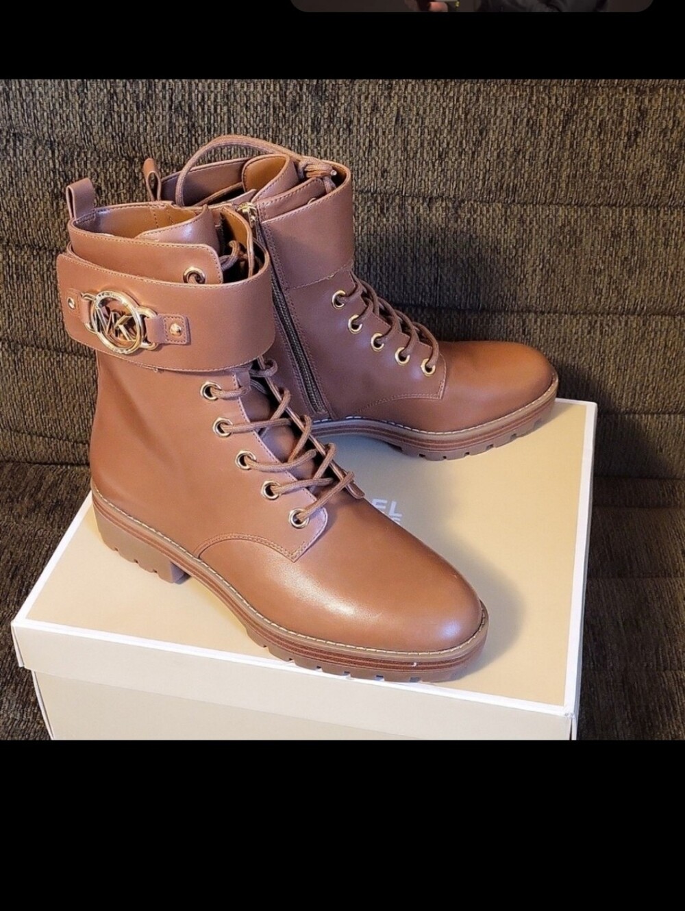 Michael Kors leather Rory boots,7.5 Nwt